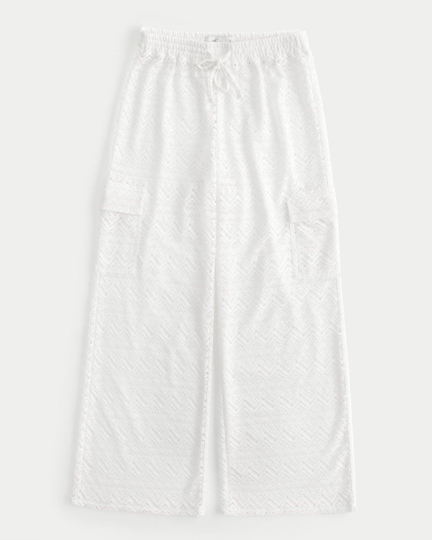 Lace Overlay Flowy Pants