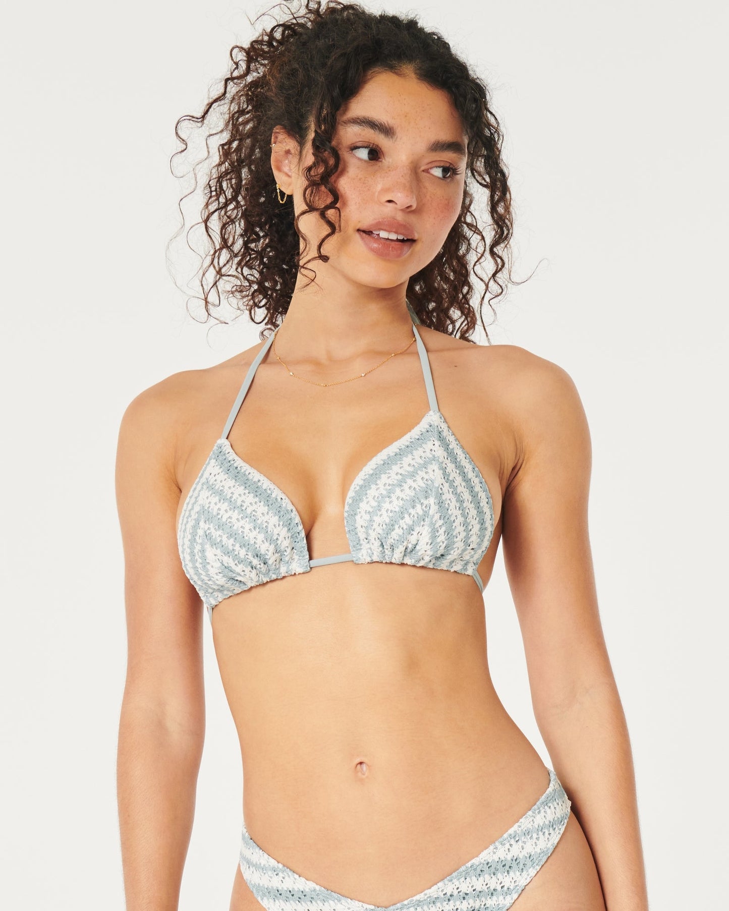 Delicate Crochet Triangle Bikini