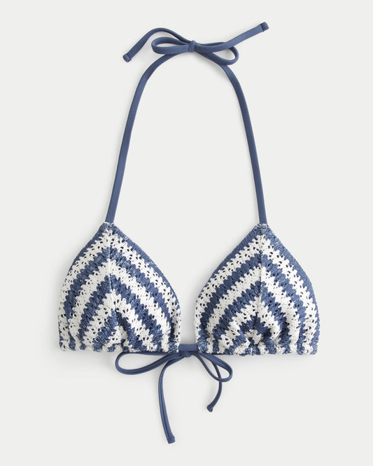 Hand-Crochet Triangle Swim Top