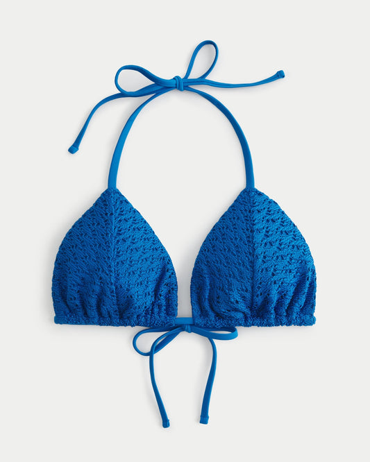 Hand-Crochet Triangle Swim Top