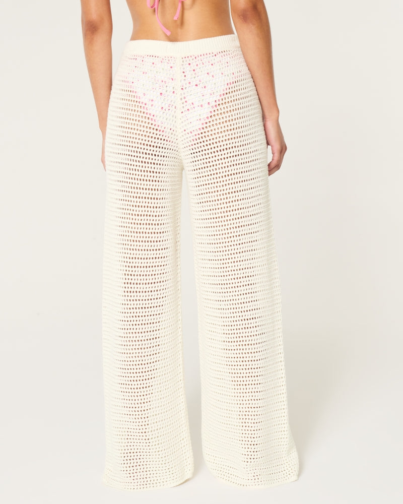 Low-Slung Crochet Beach Pants