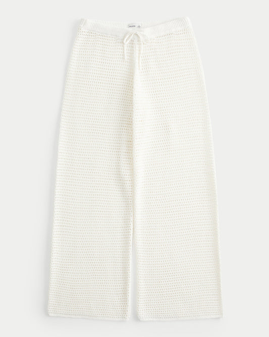 Low-Slung Crochet Beach Pants
