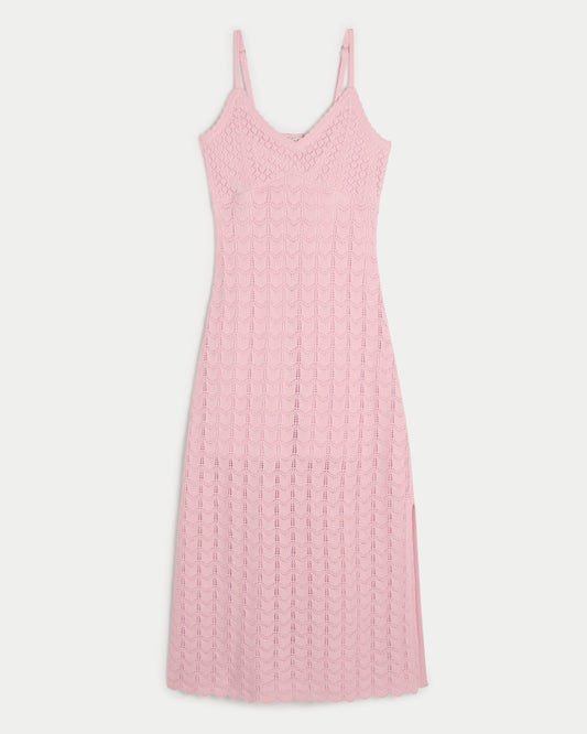 Lace-Look Midi Dress