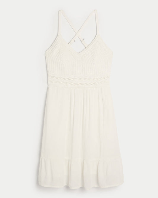 Crochet Blend Mini Dress