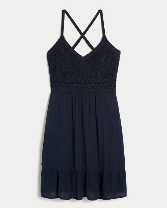 Crochet Blend Mini Dress